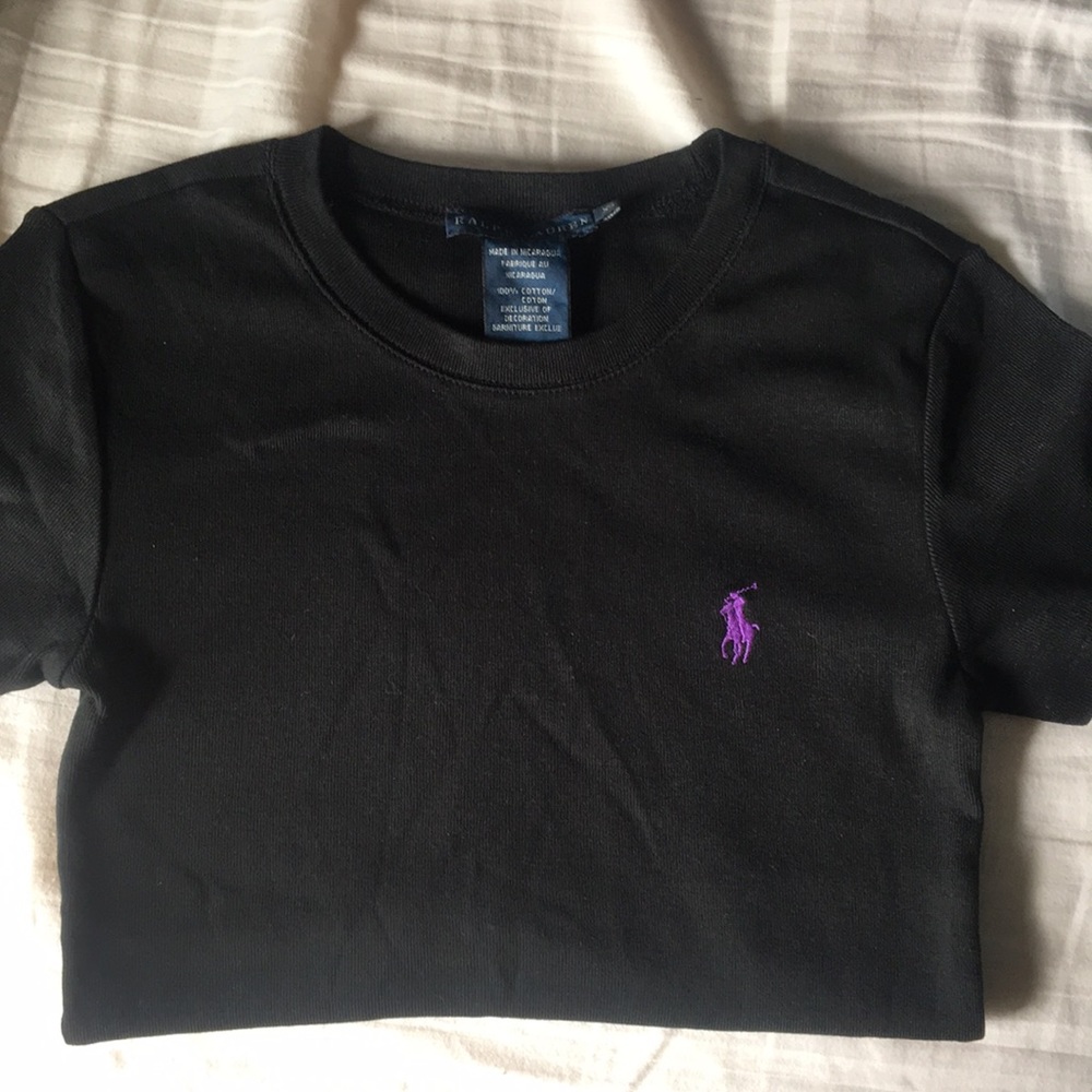 Women’s Short Sleeve Black Ralph Lauren Tee